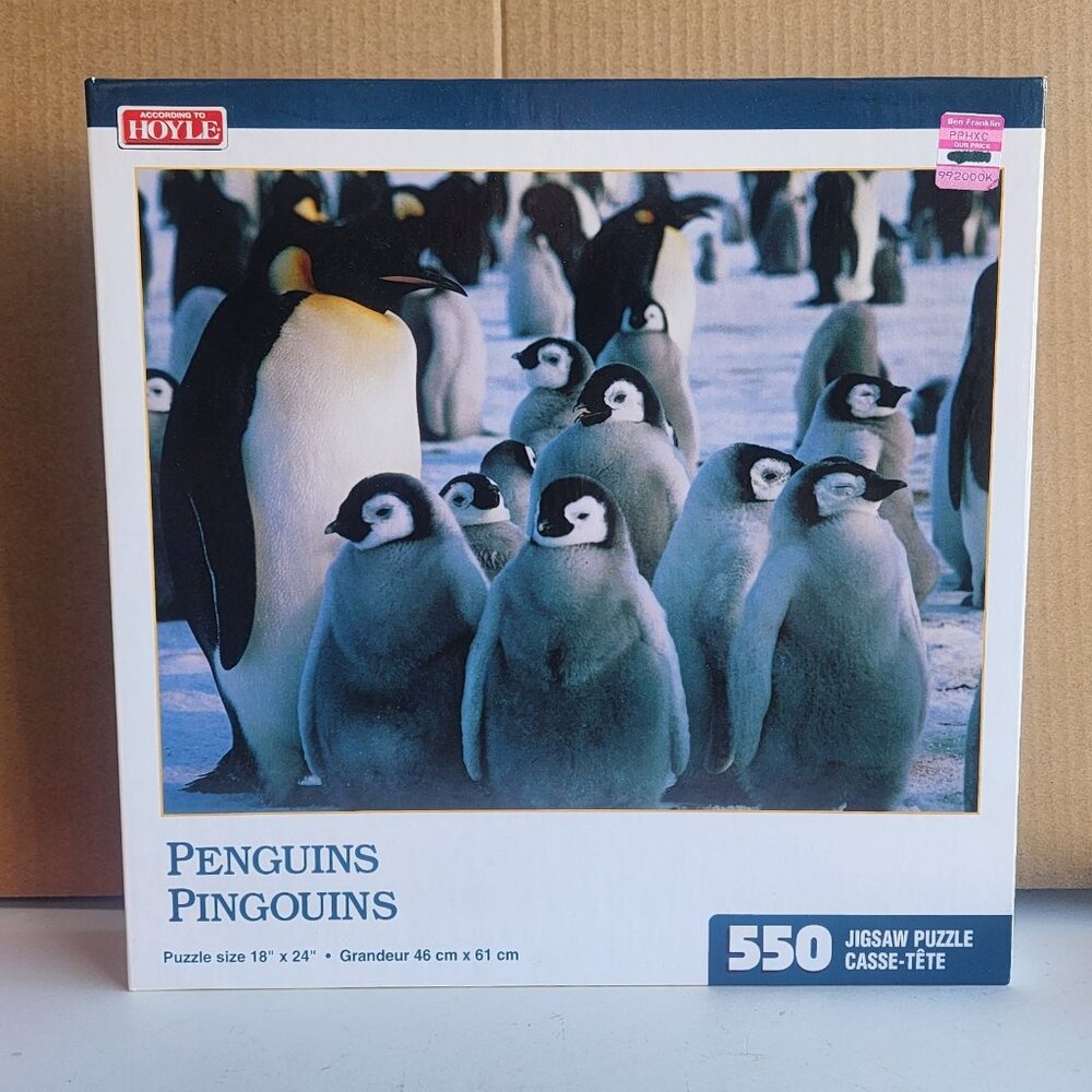 Hoyle Penguins 550 Piece Jigsaw Puzzle Sealed New 18" x 24" (46 x 61 cm) 2001